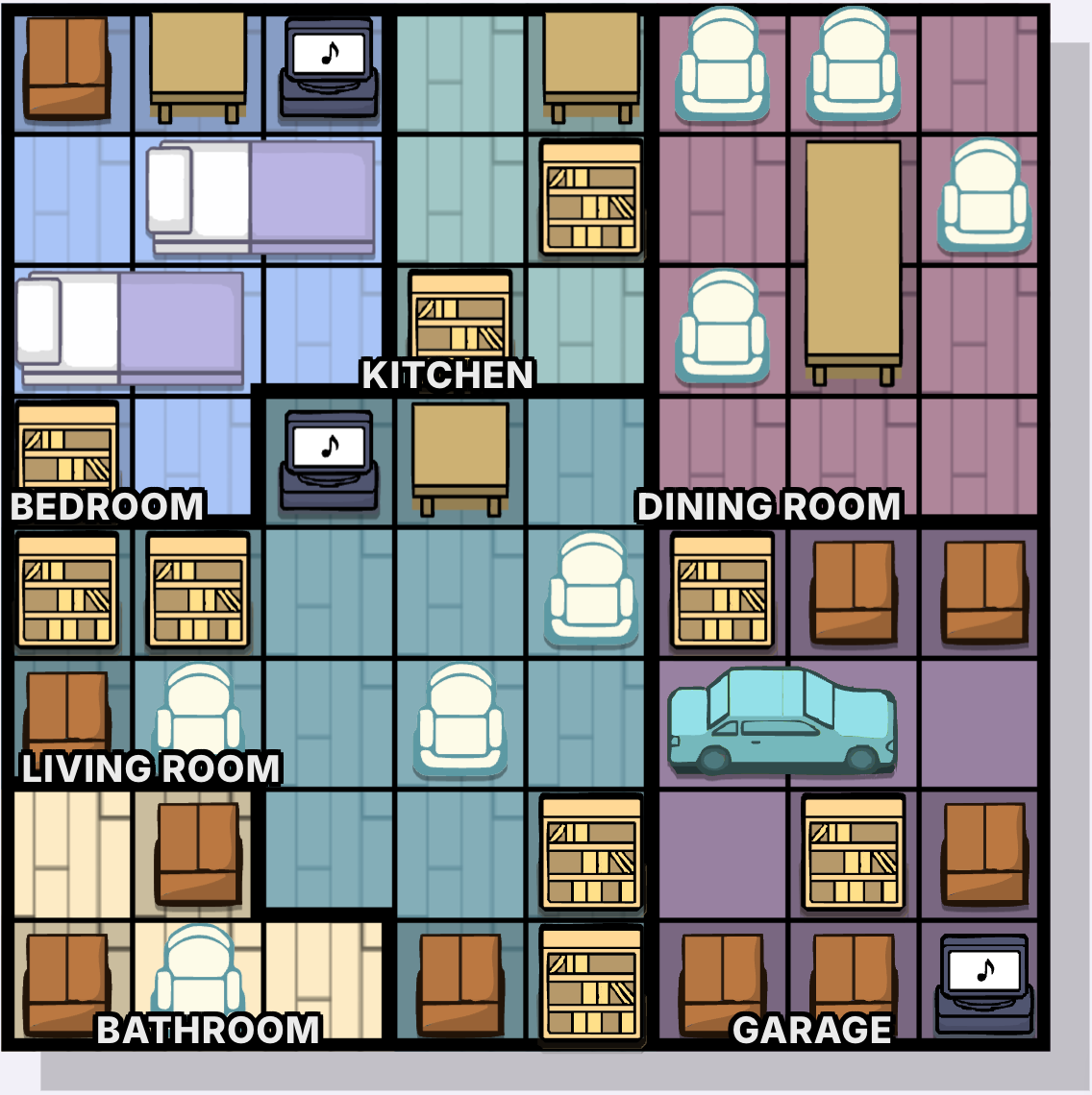 Hoarders / Acumuladores captura del tablero