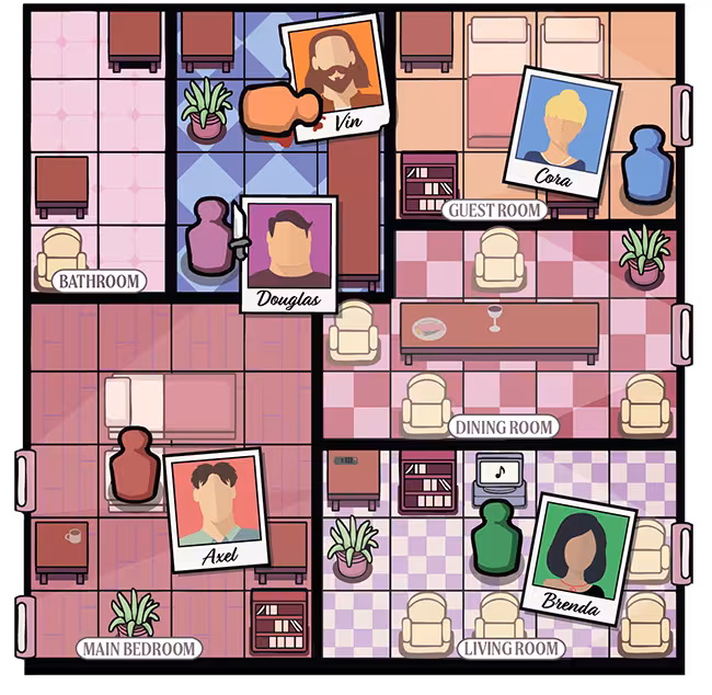 Tablero oficial de escena criminal Murdoku