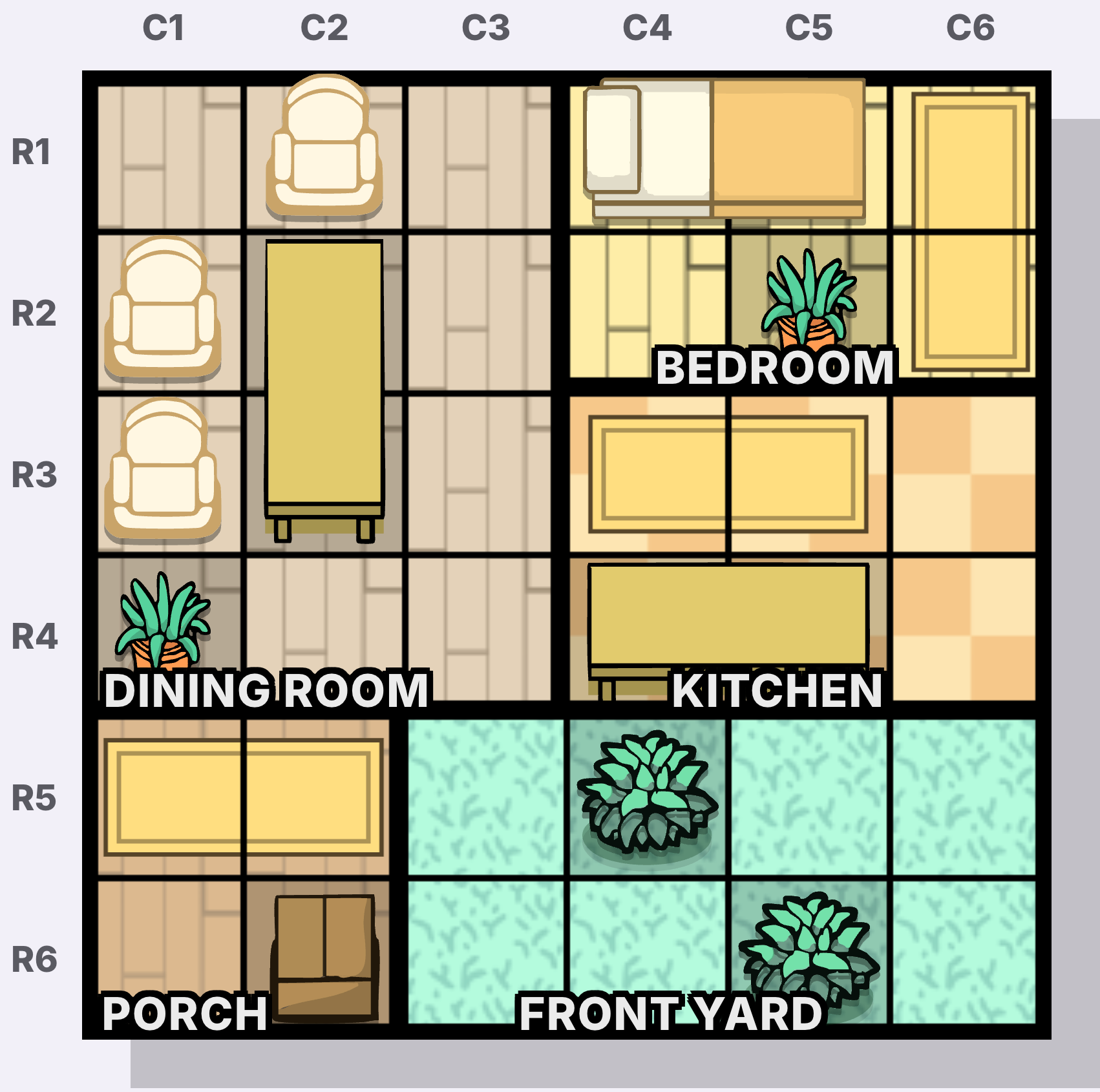 Mapa de la escena: 24-Hour Delivery / Entrega 24 horas