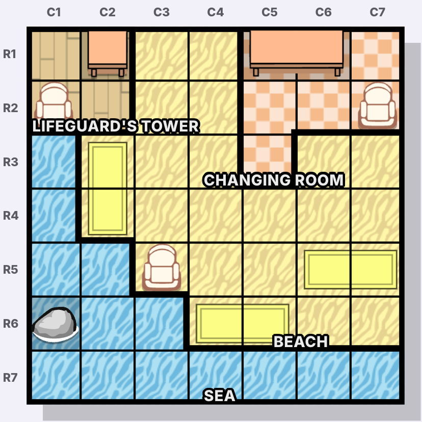 The Beach crime scene map