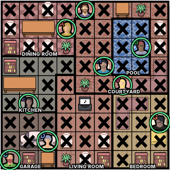 テラコッタの中庭 Murdoku 解答 — 完成ボード